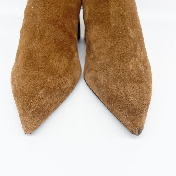 AGL Women's Mimma Brown Suede Pointed Toe Block Heel Ankle Boots EU 37 US 7 - Picture 10 of 15